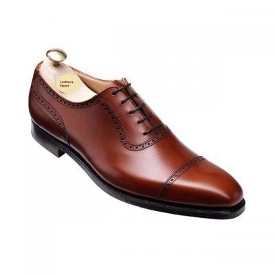 Handmade Men Brown derby shoes, brownBurnished Calf, Men formal dress shoes